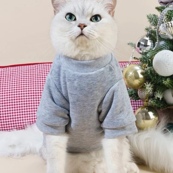 Merry Christmas plaid cat/dog sweater M - Picture 2 of 5